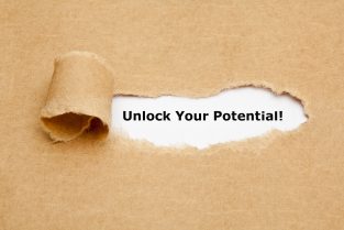 Kuva, jossa lukee "Unlock your potential"