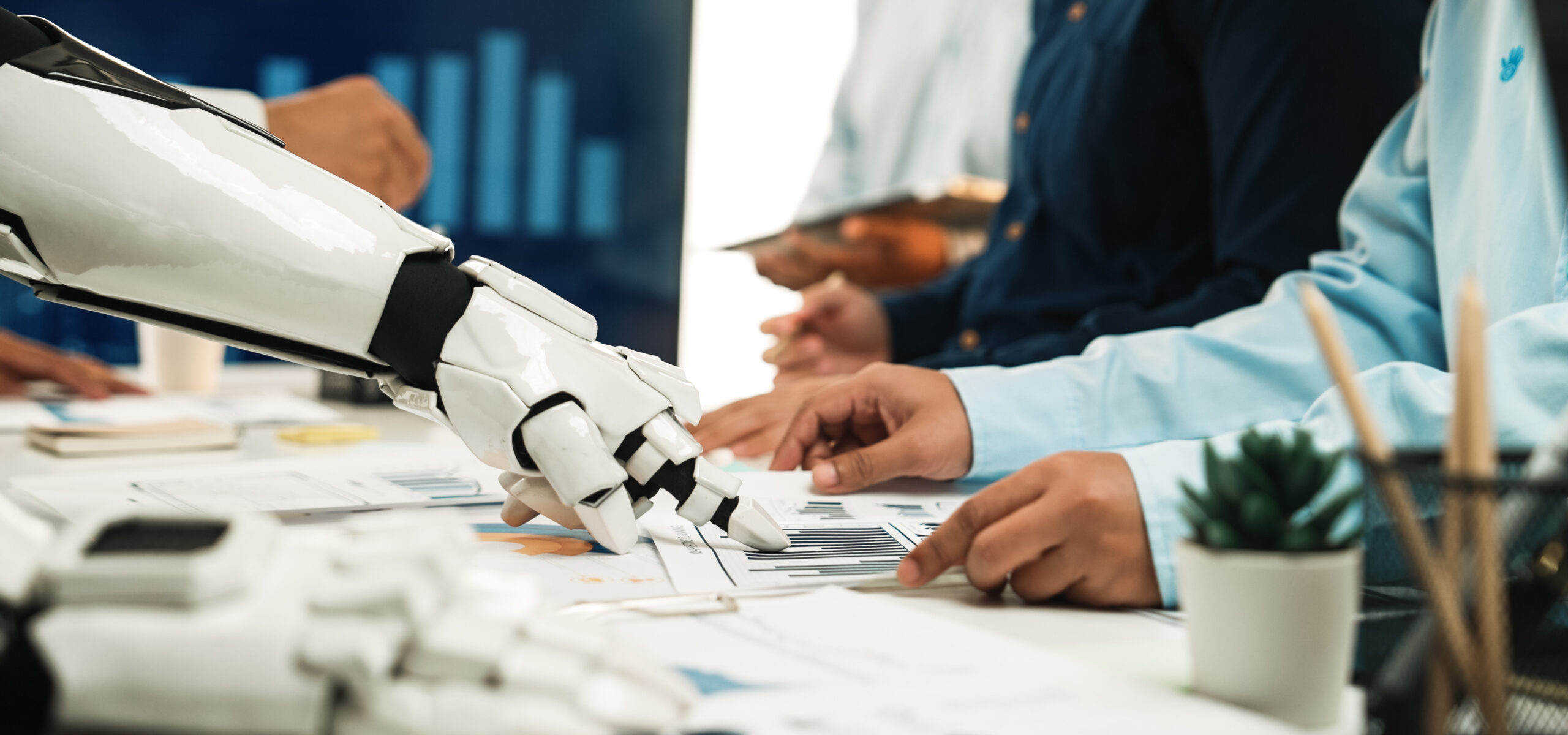 The featured image for this article shows AI's role in strategic decision-making