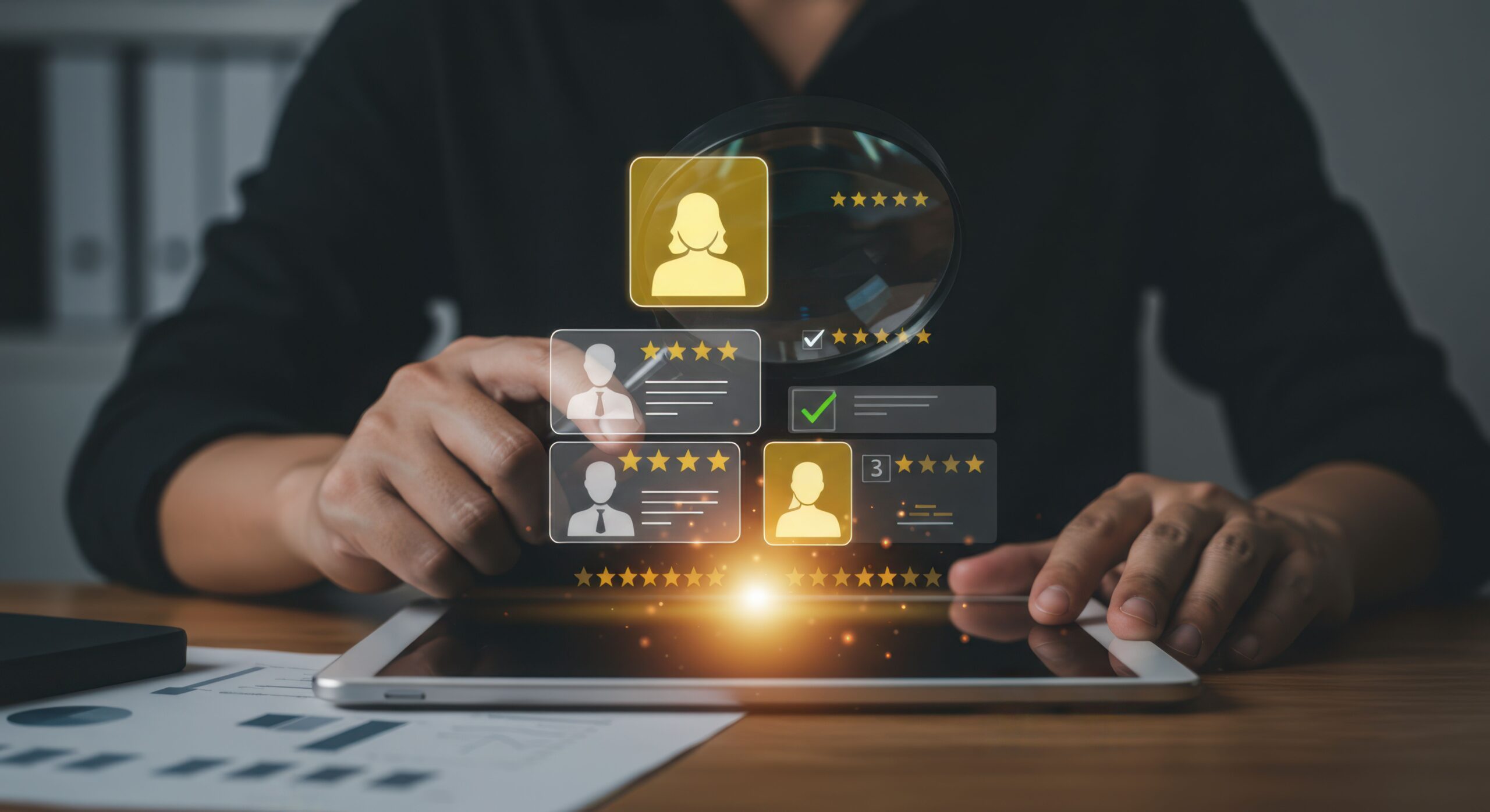 This featured image is a representation of employee AI competencies